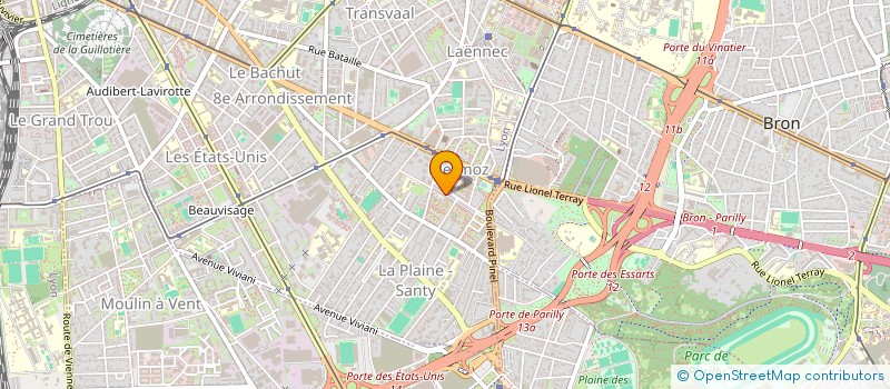 localisation de l'entreprise T.J.V.B. à LYON