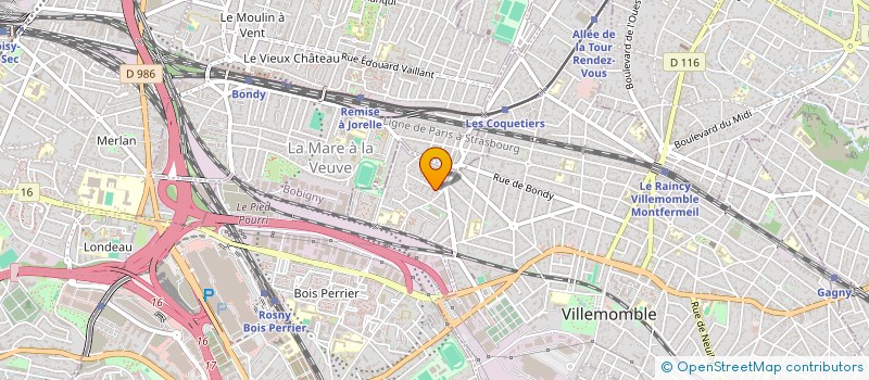 localisation de l'entreprise T.K.A.D.  BOBIGNY