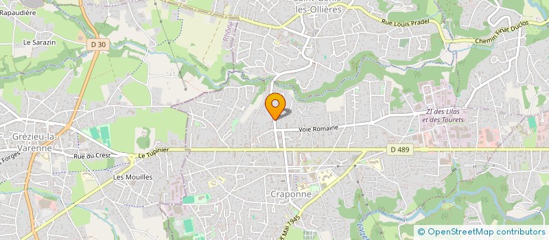 localisation de l'entreprise T.K HOLDING  CRAPONNE