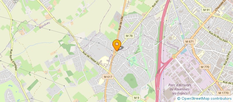 localisation de l'entreprise T.K.IMMO à RONCQ