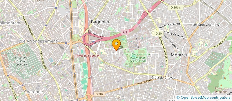 localisation de l'entreprise T.L à BAGNOLET