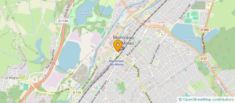 localisation de l'entreprise T.L.B. à MONTCEAU-LES-MINES
