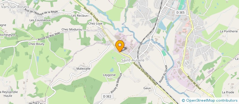 localisation de l'entreprise T.L.B.J.  SAINT-AULAIRE