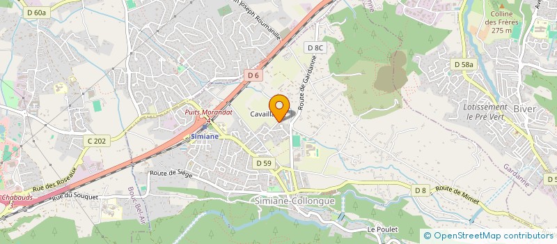 localisation de l'entreprise T.L.F.  SIMIANE-COLLONGUE