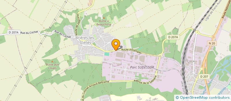 localisation de l'entreprise T.L.G.PLOMBERIE CHAUFFAGE à BRIERES-LES-SCELLES