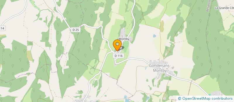 localisation de l'entreprise T L I  GONDENANS-MONTBY