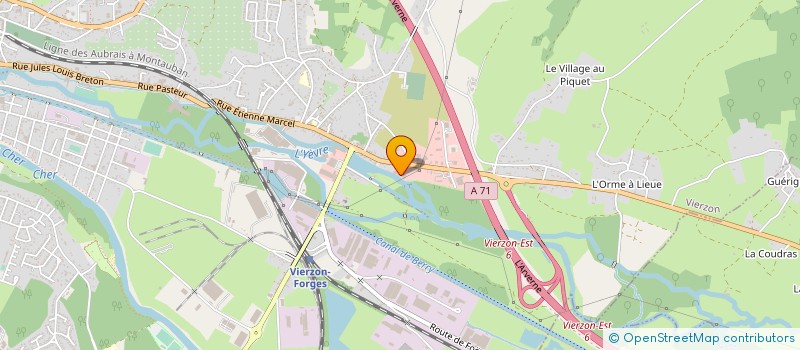 localisation de l'entreprise T.L.M.  VIERZON