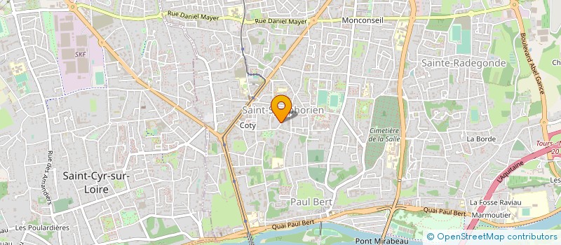 localisation de l'entreprise T.L.R COURTAGE  TOURS