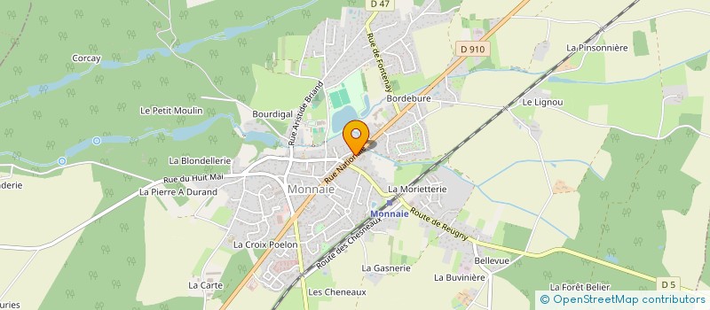 localisation de l'entreprise T.L. RAGUENEAU à REUGNY