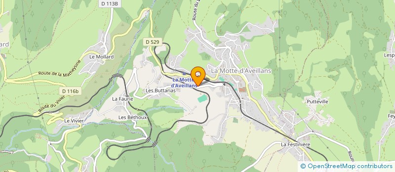 localisation de l'entreprise T.L.S.  LA MOTTE-D'AVEILLANS