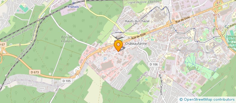 localisation de l'entreprise T. LAURENT à BESANCON