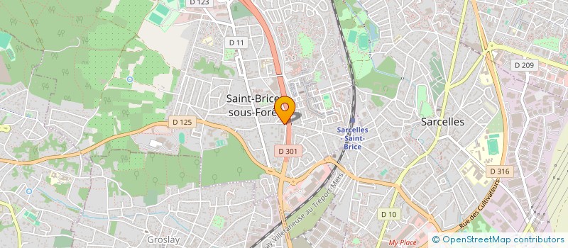 localisation de l'entreprise T.M.  SAINT-BRICE-SOUS-FORET