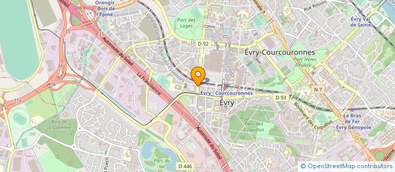localisation de l'entreprise T.M.B. à EVRY-COURCOURONNES