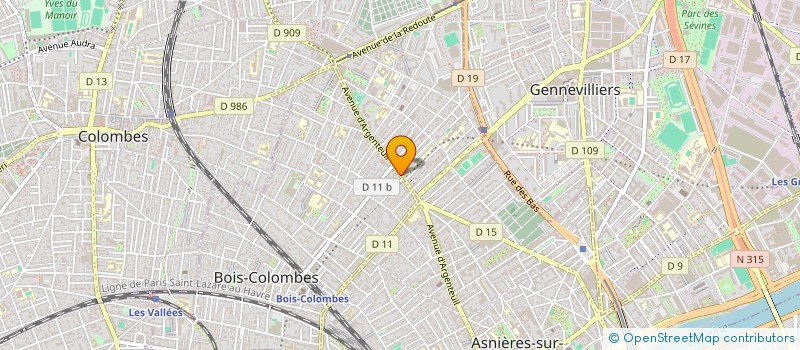 localisation de l'entreprise T.M.B à BOIS-COLOMBES