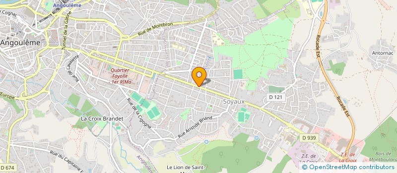 localisation de l'entreprise T.M.F  SOYAUX