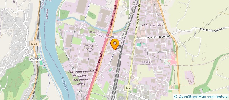 localisation de l'entreprise T.M.I.M. TRAVAUX MAINTENANCE INDUSTRIELLE ET METALLURGIE  PORTES-LES-VALENCE