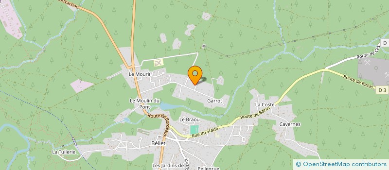 localisation de l'entreprise T.M IMMOBILIER  BELIN-BELIET