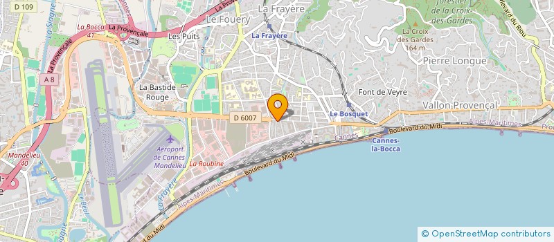 localisation de l'entreprise T.M.L.  CANNES