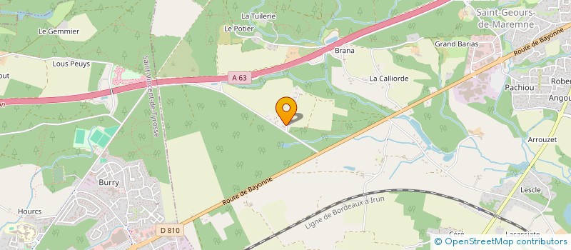 localisation de l'entreprise T.M.L.  SAINT-GEOURS-DE-MAREMNE