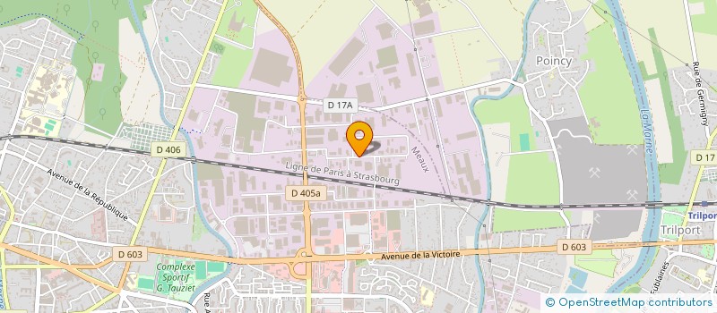 localisation de l'entreprise T.M. LASER à MEAUX
