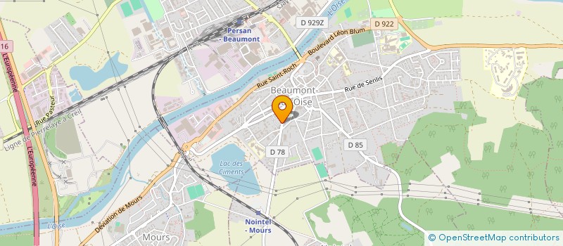 localisation de l'entreprise T M P  BEAUMONT-SUR-OISE