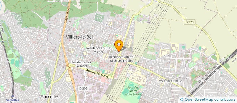 localisation de l'entreprise T.M.S. à VILLIERS-LE-BEL