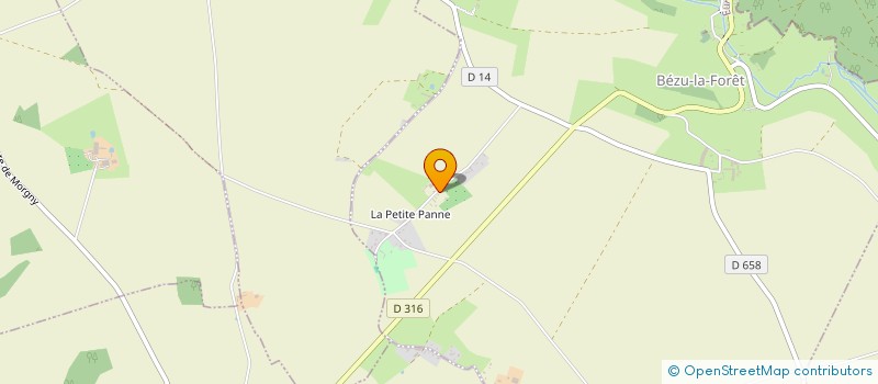 localisation de l'entreprise T.M.T.C.A.  BEZU-LA-FORET