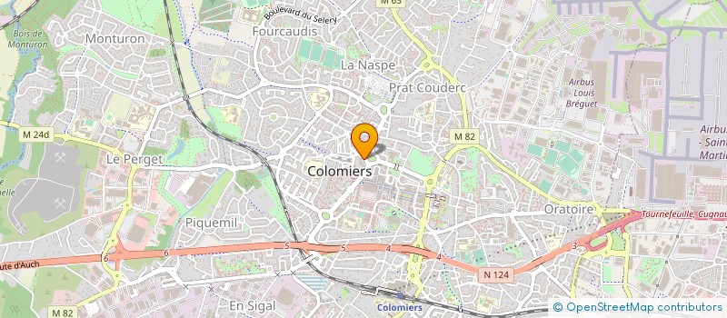localisation de l'entreprise T.M.V.H à COLOMIERS