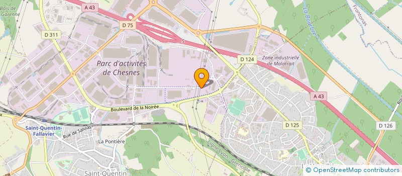 localisation de l'entreprise T-MIX à SAINT-QUENTIN-FALLAVIER