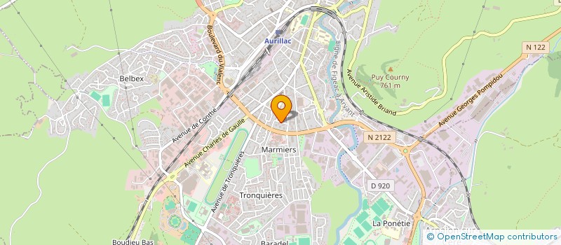 localisation de l'entreprise T.N.C. TRANSPORT NEGOCE CROUTE à AURILLAC