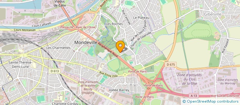 localisation de l'entreprise T.N.H. à MONDEVILLE