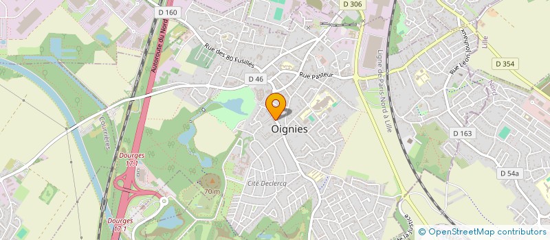 localisation de l'entreprise T.N.TP à OIGNIES