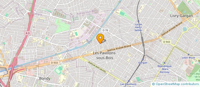 localisation de l'entreprise T'NET 93 à LES PAVILLONS-SOUS-BOIS