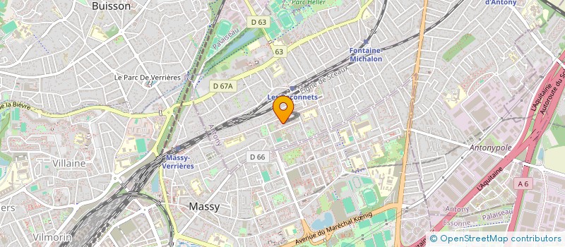 localisation de l'entreprise T O C à EVRY-COURCOURONNES