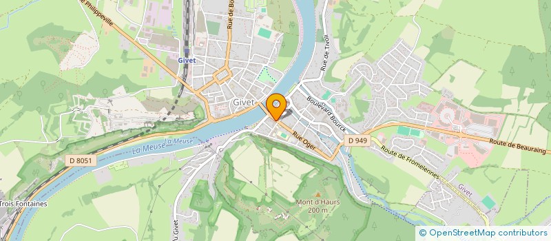 localisation de l'entreprise T&O DISTRI  GIVET