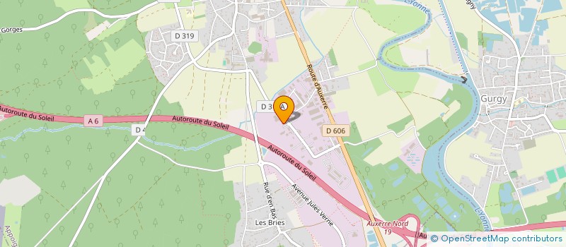 localisation de l'entreprise T.P.A. à APPOIGNY