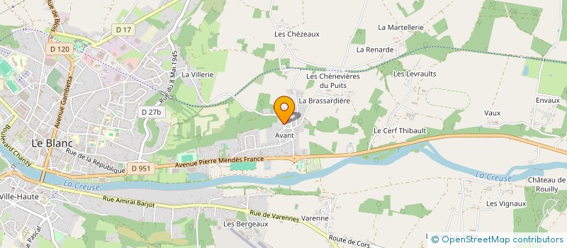 localisation de l'entreprise T P B à LE BLANC