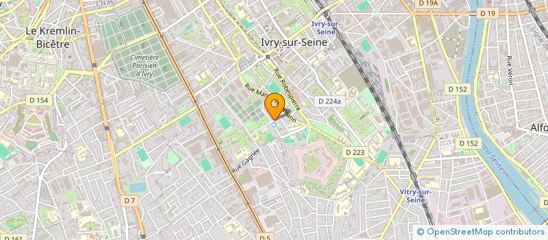 localisation de l'entreprise T.P.B.H.  IVRY-SUR-SEINE