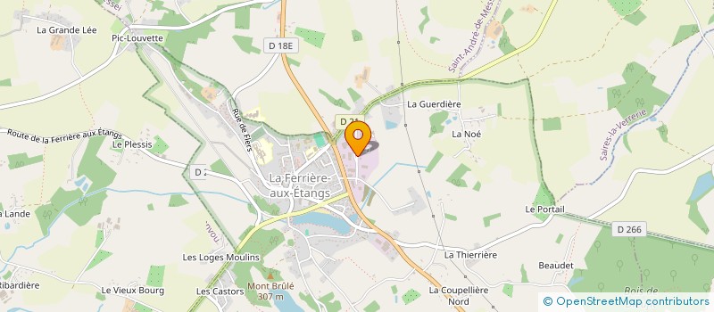localisation de l'entreprise T.P.BESNARD PREVEL à LA FERRIERE-AUX-ETANGS