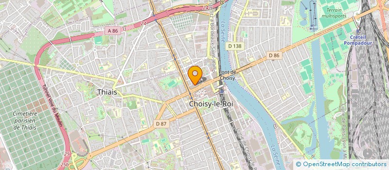 localisation de l'entreprise T.P.C. à CHOISY-LE-ROI