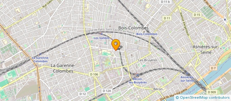 localisation de l'entreprise T.P.C.I. IMMO à BOIS-COLOMBES