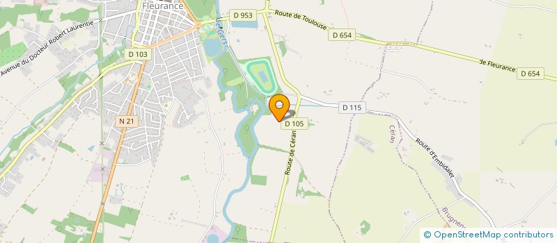 localisation de l'entreprise T.P DEC'EAU  FLEURANCE