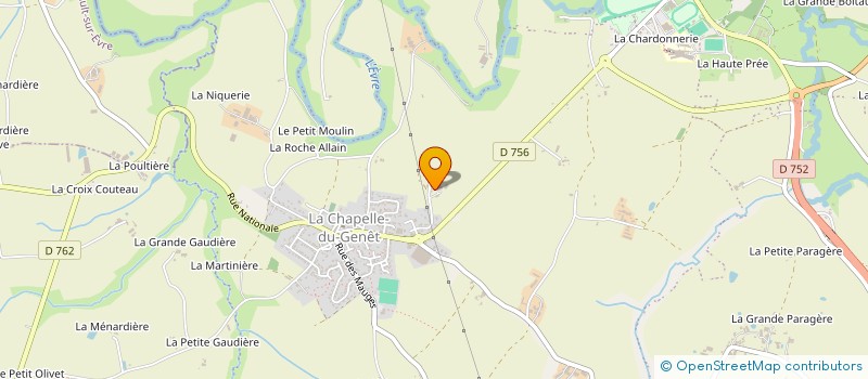 localisation de l'entreprise T.P. DES GENETS à BEAUPREAU-EN-MAUGES