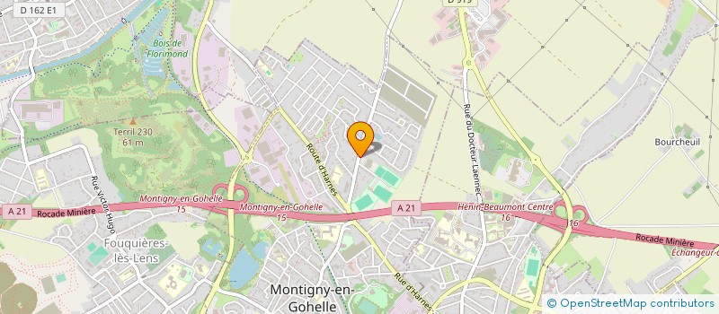 localisation de l'entreprise T.P. ENROBES ET CLOTURES DE MONTIGNY  MONTIGNY-EN-GOHELLE