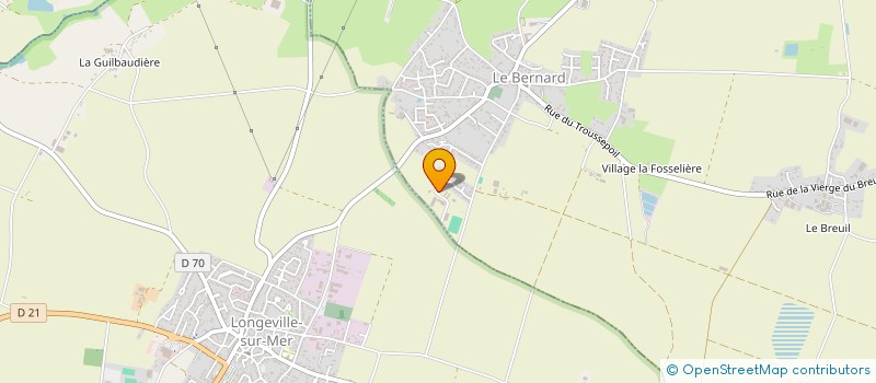 localisation de l'entreprise T.P.J. - TRAVAUX PUBLICS JARDAIS  LE BERNARD