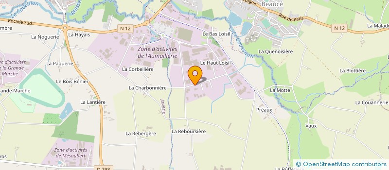 localisation de l'entreprise T.P.L.  SAINT-GERMAIN-EN-COGLES