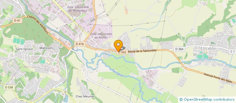 localisation de l'entreprise T P M à ESTRABLIN