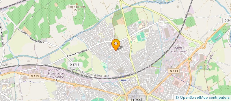 localisation de l'entreprise T.P.N  LUNEL