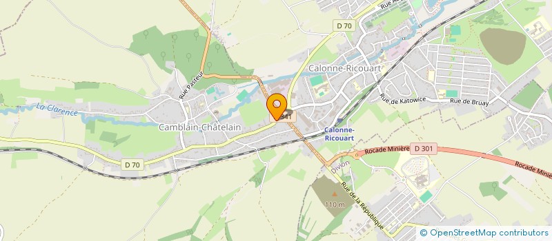 localisation de l'entreprise T.P.P.  CAMBLAIN-CHATELAIN