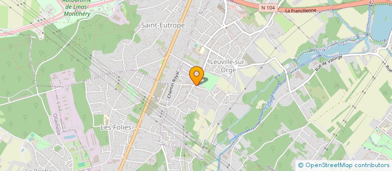 localisation de l'entreprise T.P.R.T  LEUVILLE-SUR-ORGE